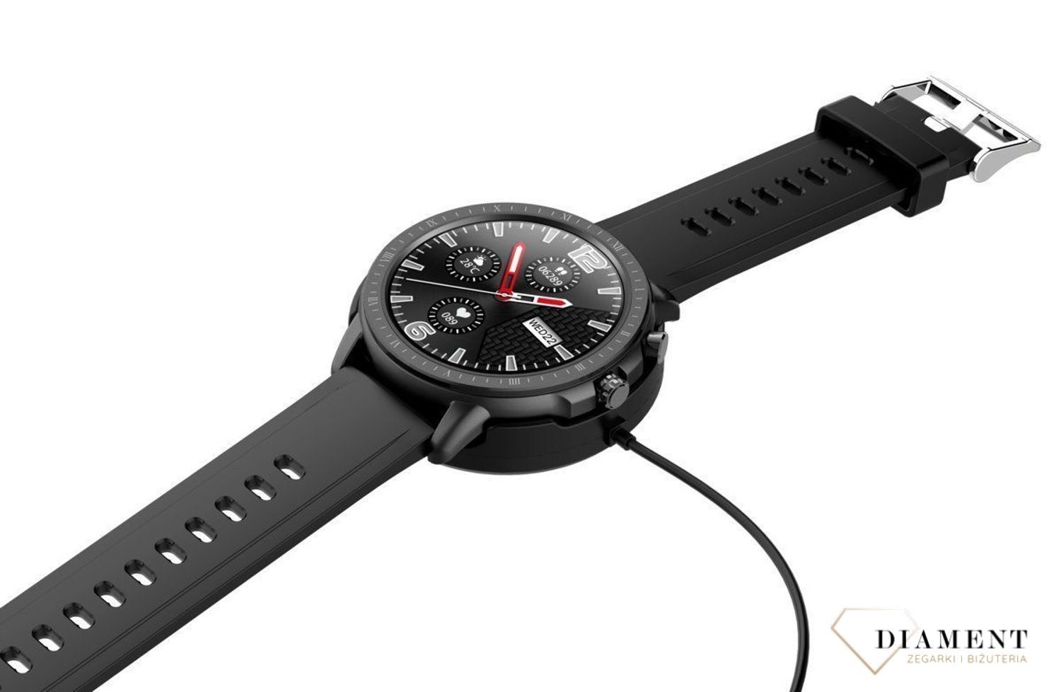 Smartwatch Męski Czarny S02 Sportowy Krokomierz Pulsometr Powiadomienia Monitoring snu ✓Autoryzowany sklep 3.webp